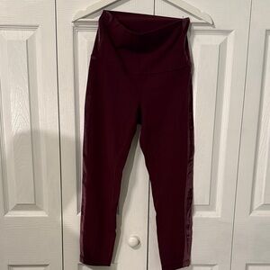 Lululemon Athletica Burgundy High-Waisted Capri Leggings Sz 6